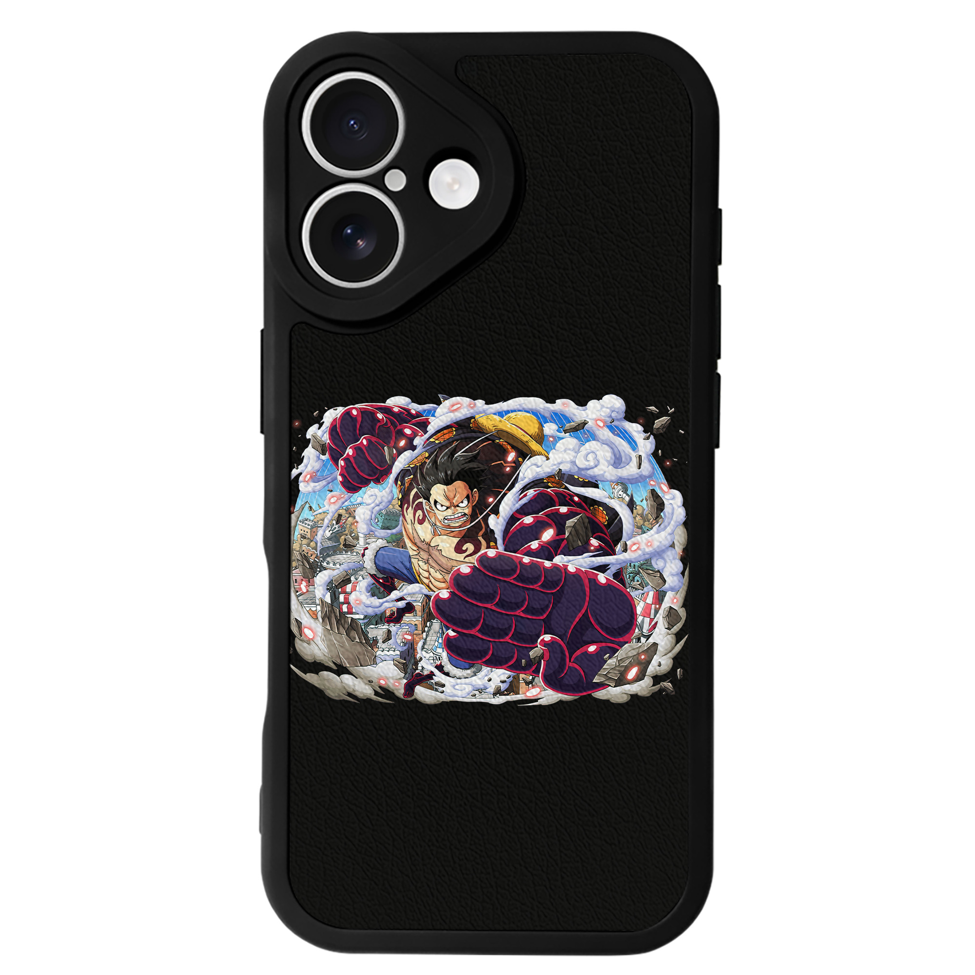 （画像用） ワンピース モンキー・D・ルフィ ONE PIECE Monkey D. Luffy 【iPhone 16シリーズ対応】シリコンスマホケース（レザー調） 材質：シリコン